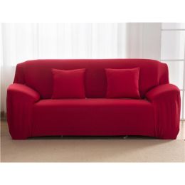 Solid Corner Sofa Covers Couch Slipcovers Elastica Material Sofa Skin Protector Cover Sofa Armchair (Option: 1-Three seat)