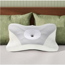 Cervical Neck Pillow, Cooling Ergonomic Memory Foam Pillows  Dual Height Orthopedic Support Contour Pillow For Side (Option: KGrey)