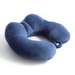 U-shape Pillow Pp Cotton Memory Foam (Option: Navy Blue Pp Cotton-U Pillow)