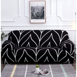 Elastic Universal Sofa Cover (Option: Black-235 300cm)