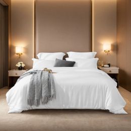 Solid Color Oversized Duvet Cover Set Available In White And Pink. Includes 1 Duvet Cover & 2 Pillowcases. Premium Microfiber Fabric With Hotel-g (Option: defaulttitle)