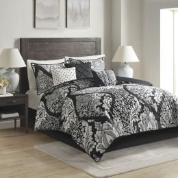 7 Piece Cotton Printed Comforter Set (Color: as Pic)