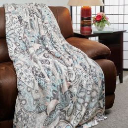 Kathy Ireland Flannel Fleece Blanket (Color: Isabelle, size: Full/Queen)