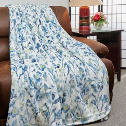 Kathy Ireland Flannel Fleece Blanket (Color: Eden, size: KING)