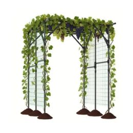 Large Garden Trellis Arch - 79"x59"x78" PE-Coated Metal, Rustproof Plant Support For Climbing Vines (Option: defaulttitle)
