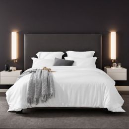 Solid Color Oversized Duvet Cover Set. Available In White And Pink.  Premium Microfiber Fabric With Hotel-grade Minimalist Design. Versatile For (Option: White-Q)